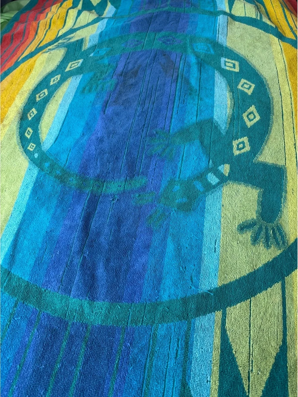 Vintage Royal Terry Cowboy Beach Towel Israel 100% Cotton